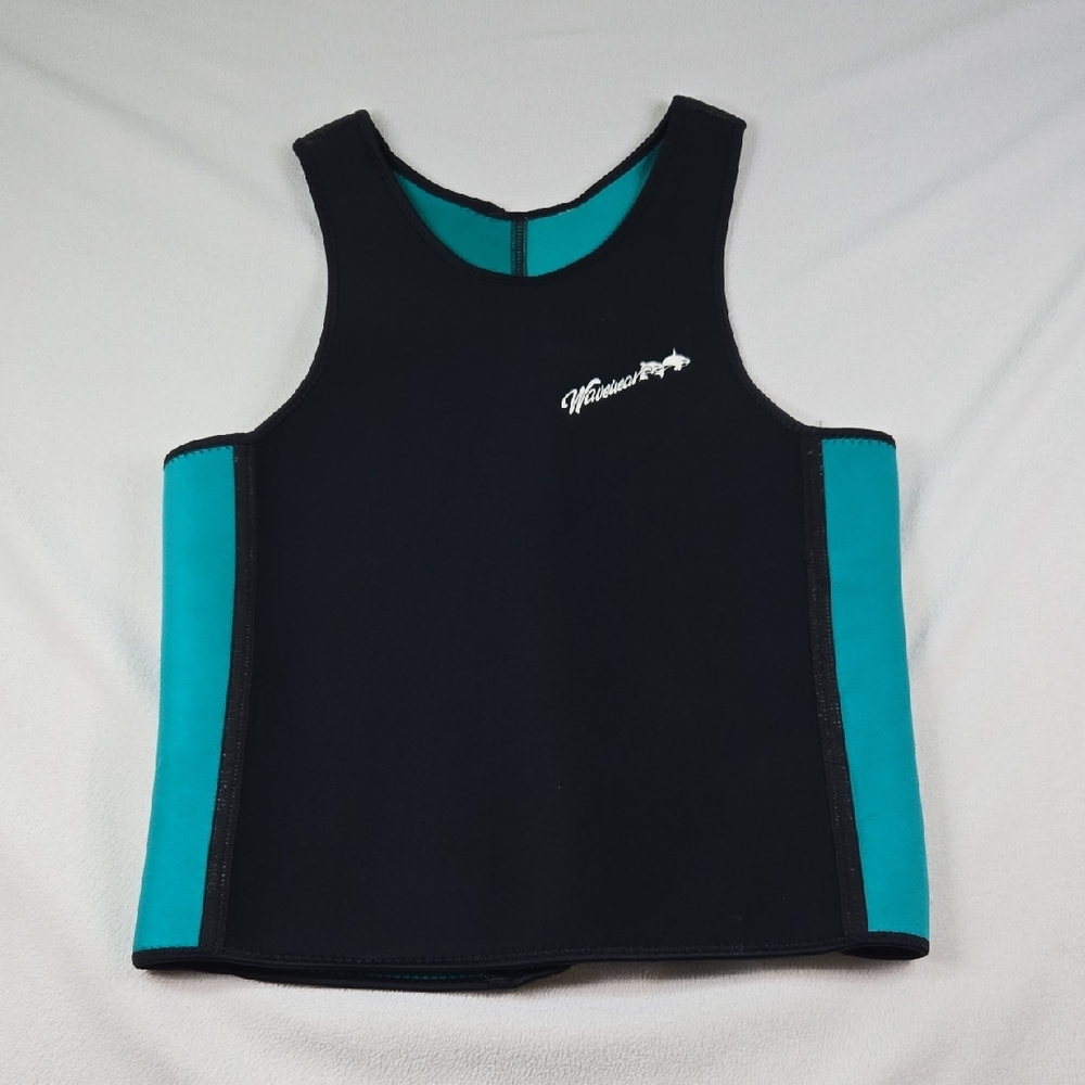 Men's Black and Teal 2 Piece Wet Suit